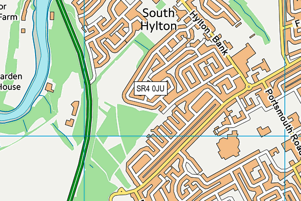 SR4 0JU map - OS VectorMap District (Ordnance Survey)