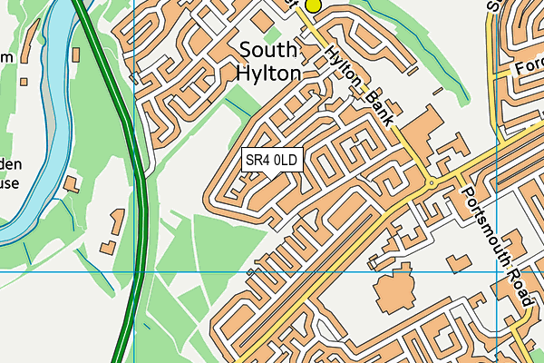 SR4 0LD map - OS VectorMap District (Ordnance Survey)
