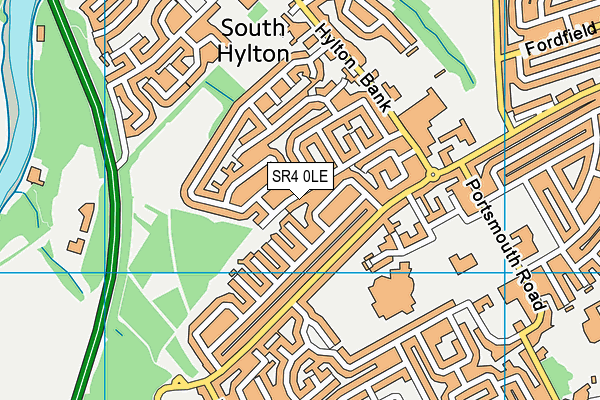 SR4 0LE map - OS VectorMap District (Ordnance Survey)