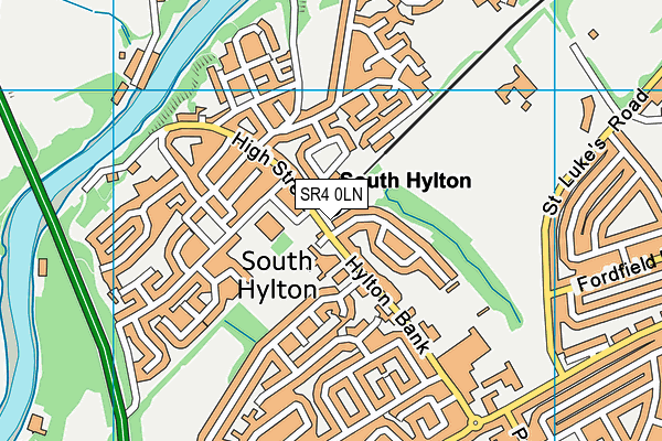 SR4 0LN map - OS VectorMap District (Ordnance Survey)