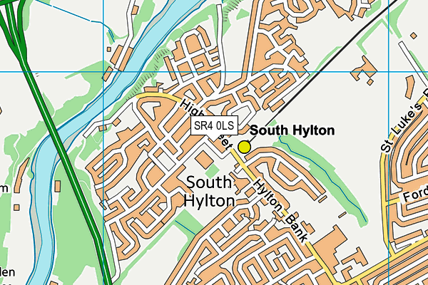 SR4 0LS map - OS VectorMap District (Ordnance Survey)