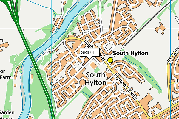 SR4 0LT map - OS VectorMap District (Ordnance Survey)