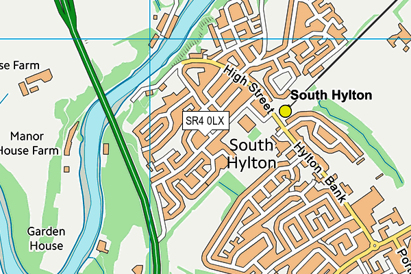 SR4 0LX map - OS VectorMap District (Ordnance Survey)