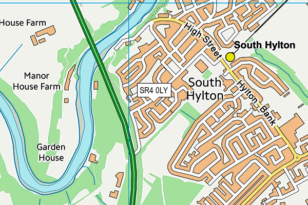 SR4 0LY map - OS VectorMap District (Ordnance Survey)