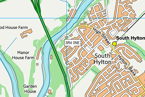 SR4 0NE map - OS VectorMap District (Ordnance Survey)