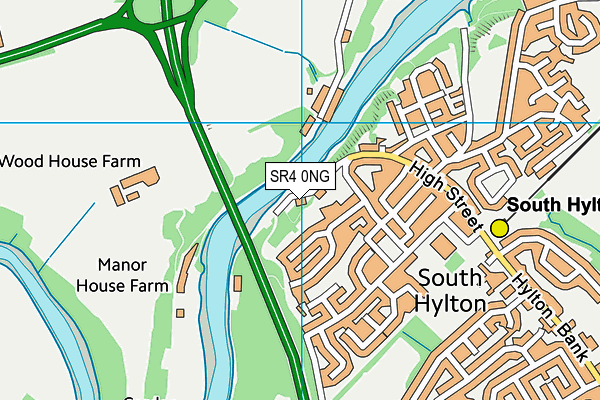 SR4 0NG map - OS VectorMap District (Ordnance Survey)