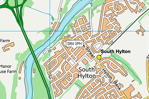 SR4 0PH map - OS VectorMap District (Ordnance Survey)