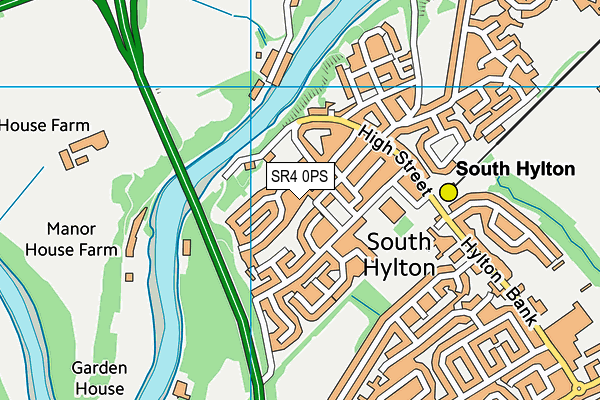 SR4 0PS map - OS VectorMap District (Ordnance Survey)