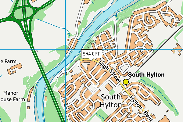 SR4 0PT map - OS VectorMap District (Ordnance Survey)