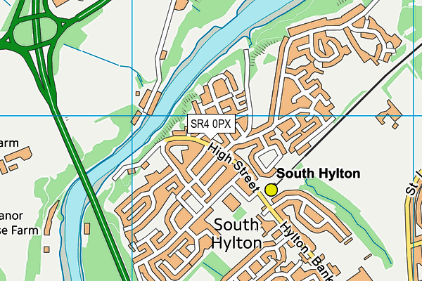 SR4 0PX map - OS VectorMap District (Ordnance Survey)