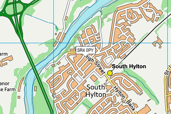 SR4 0PY map - OS VectorMap District (Ordnance Survey)