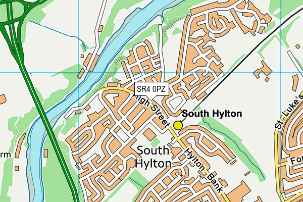 SR4 0PZ map - OS VectorMap District (Ordnance Survey)