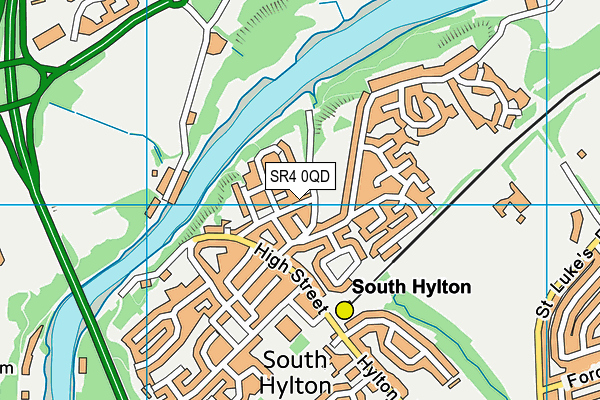 SR4 0QD map - OS VectorMap District (Ordnance Survey)
