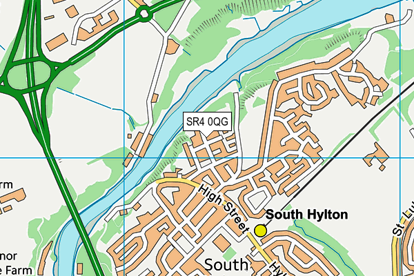 SR4 0QG map - OS VectorMap District (Ordnance Survey)