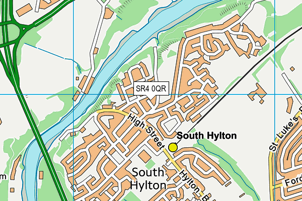 SR4 0QR map - OS VectorMap District (Ordnance Survey)