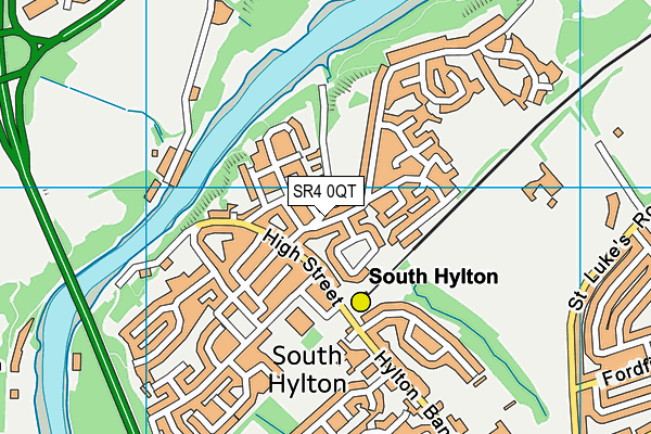 SR4 0QT map - OS VectorMap District (Ordnance Survey)