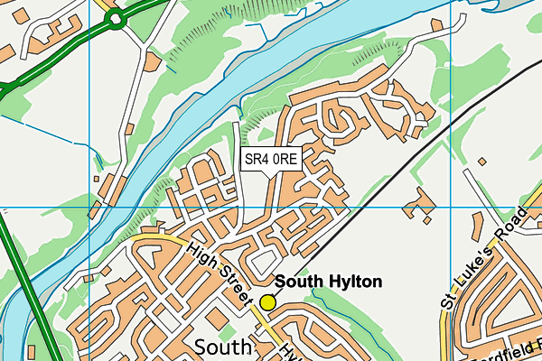 SR4 0RE map - OS VectorMap District (Ordnance Survey)