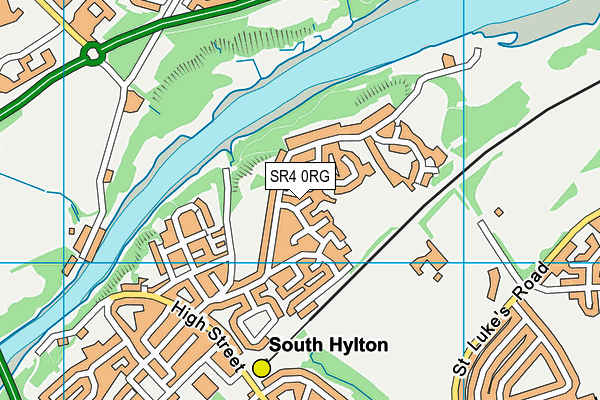 SR4 0RG map - OS VectorMap District (Ordnance Survey)