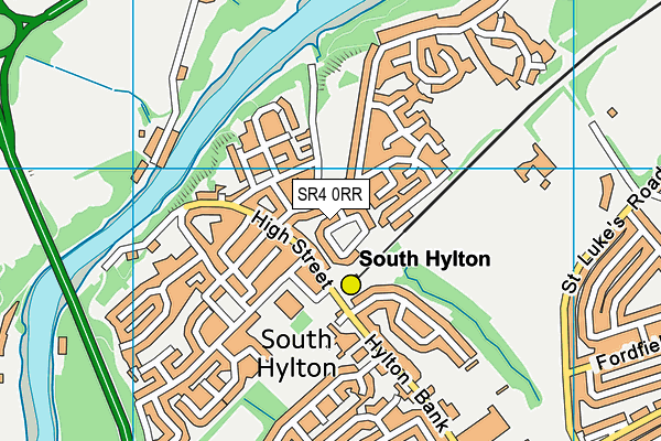 SR4 0RR map - OS VectorMap District (Ordnance Survey)