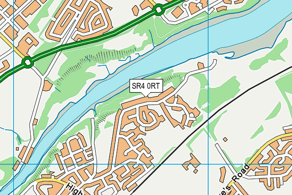SR4 0RT map - OS VectorMap District (Ordnance Survey)