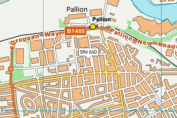 SR4 6AD map - OS VectorMap District (Ordnance Survey)