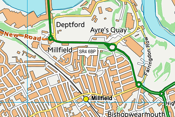 SR4 6BP map - OS VectorMap District (Ordnance Survey)