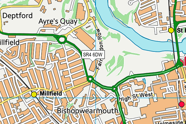Jd Gyms (Sunderland) map (SR4 6DW) - OS VectorMap District (Ordnance Survey)