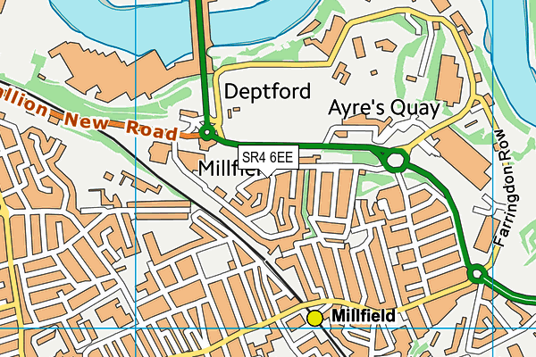 SR4 6EE map - OS VectorMap District (Ordnance Survey)