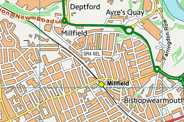 SR4 6EL map - OS VectorMap District (Ordnance Survey)