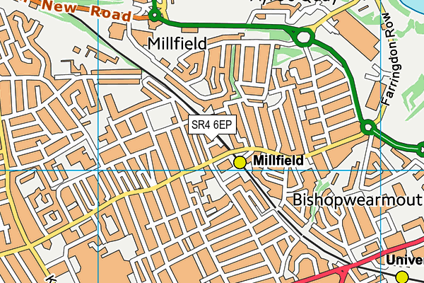 SR4 6EP map - OS VectorMap District (Ordnance Survey)