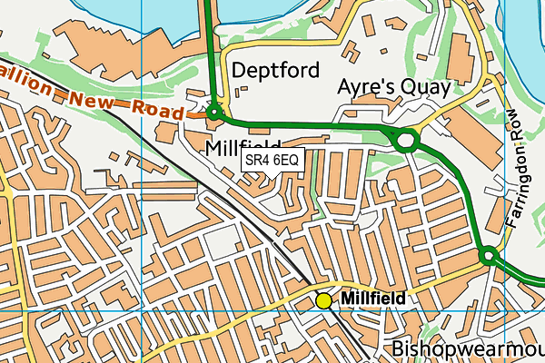 SR4 6EQ map - OS VectorMap District (Ordnance Survey)