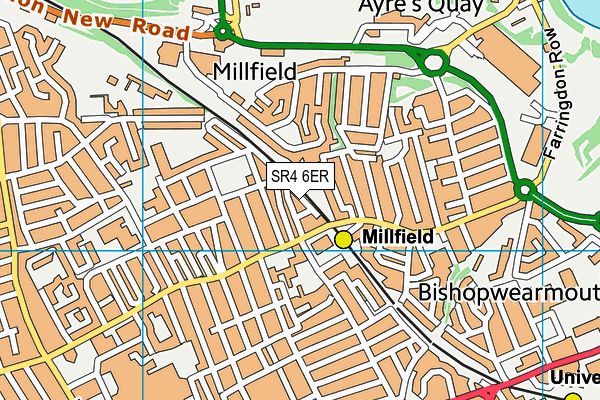 SR4 6ER map - OS VectorMap District (Ordnance Survey)