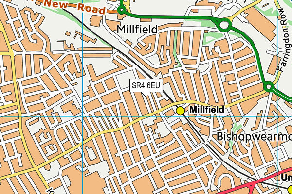 SR4 6EU map - OS VectorMap District (Ordnance Survey)