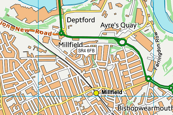 SR4 6FB map - OS VectorMap District (Ordnance Survey)