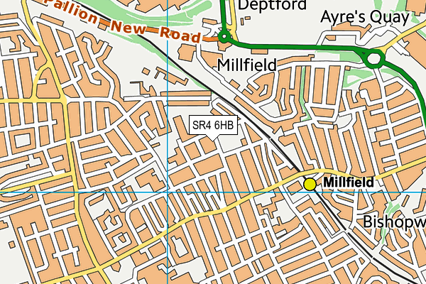 SR4 6HB map - OS VectorMap District (Ordnance Survey)