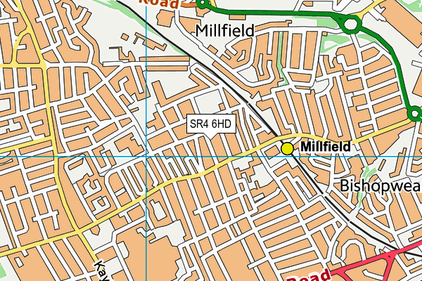 SR4 6HD map - OS VectorMap District (Ordnance Survey)