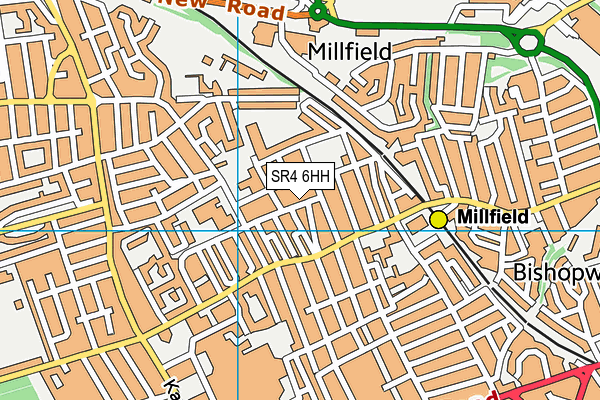 SR4 6HH map - OS VectorMap District (Ordnance Survey)