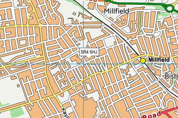 SR4 6HJ map - OS VectorMap District (Ordnance Survey)