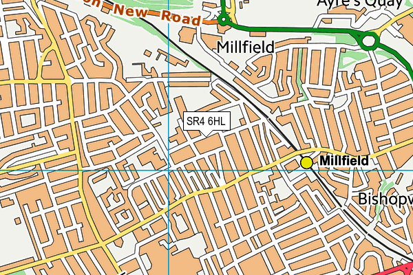 SR4 6HL map - OS VectorMap District (Ordnance Survey)