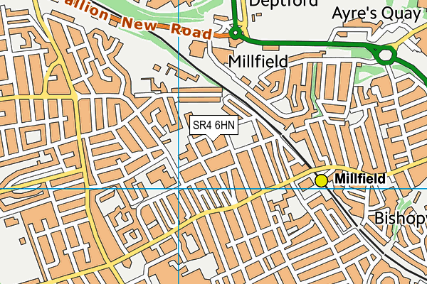 SR4 6HN map - OS VectorMap District (Ordnance Survey)