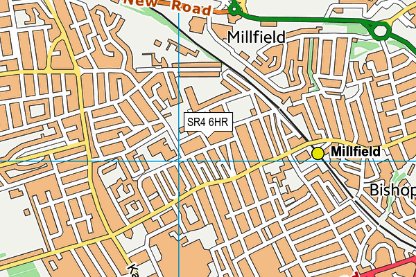 SR4 6HR map - OS VectorMap District (Ordnance Survey)