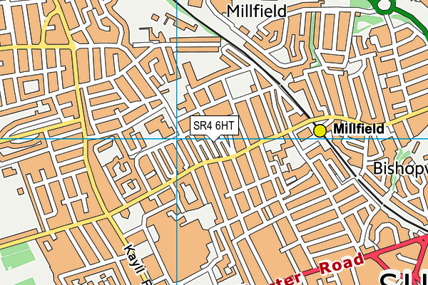 SR4 6HT map - OS VectorMap District (Ordnance Survey)