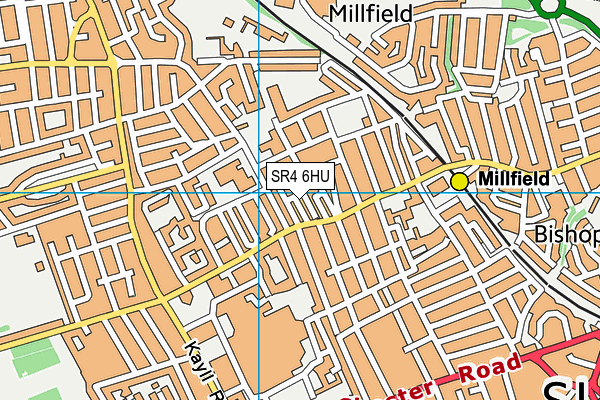 SR4 6HU map - OS VectorMap District (Ordnance Survey)