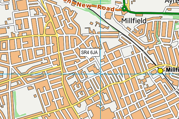 SR4 6JA map - OS VectorMap District (Ordnance Survey)