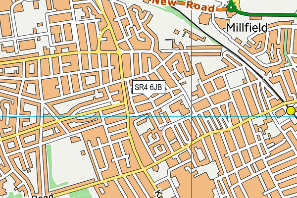 SR4 6JB map - OS VectorMap District (Ordnance Survey)