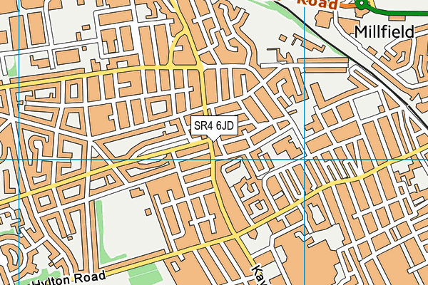 SR4 6JD map - OS VectorMap District (Ordnance Survey)