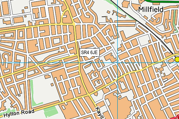 SR4 6JE map - OS VectorMap District (Ordnance Survey)