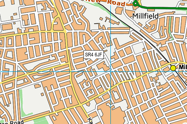 SR4 6JF map - OS VectorMap District (Ordnance Survey)