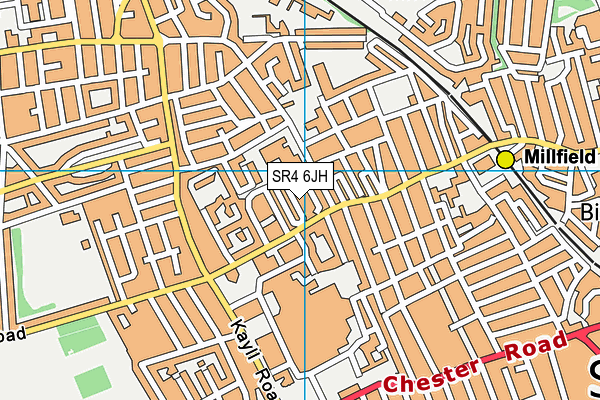 SR4 6JH map - OS VectorMap District (Ordnance Survey)