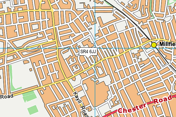 SR4 6JJ map - OS VectorMap District (Ordnance Survey)